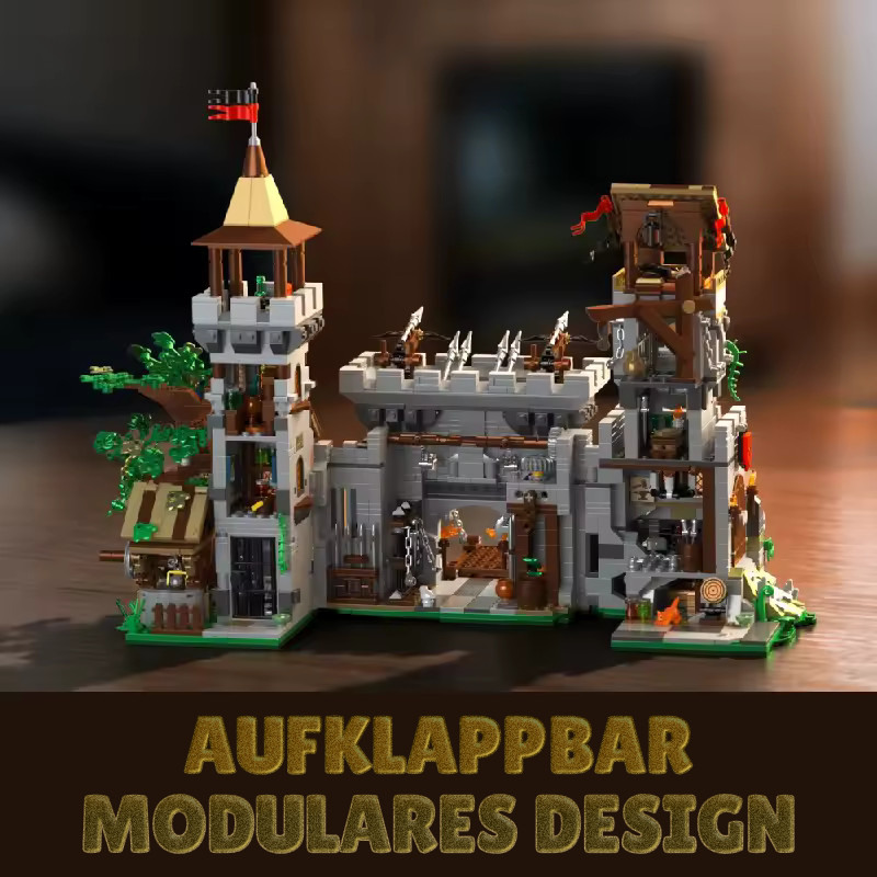 LEGO-kompatible Ritterburg der Heiligen Geisterritter - XXL-Bausatz mit 2.568 Teilen