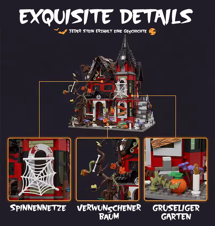 LEGO-kompatibles Spukhaus Bausteinset - auch als Halloween-Geschenk