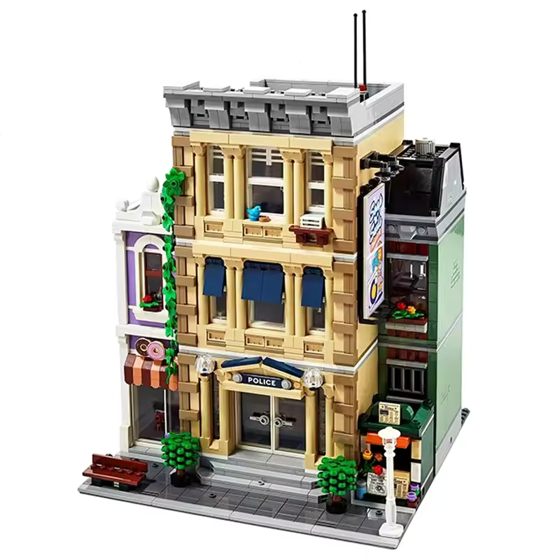 Polizeistation-Set - Bausteinset ähnlich Lego Icons 10278